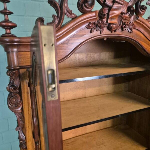 Vitrine Geschirrschrank Louis Philippe 1880 Mahagoni – Bild 19