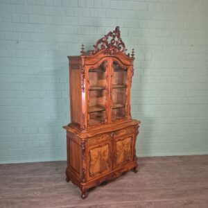 Vitrine Geschirrschrank Louis Philippe 1880 Mahagoni
