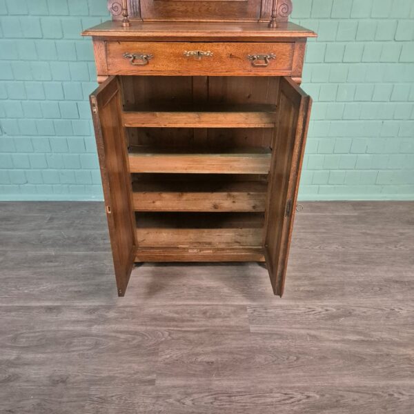 Vertiko mit Aufsatz Jugendstil 1910 Eiche – Bild 9