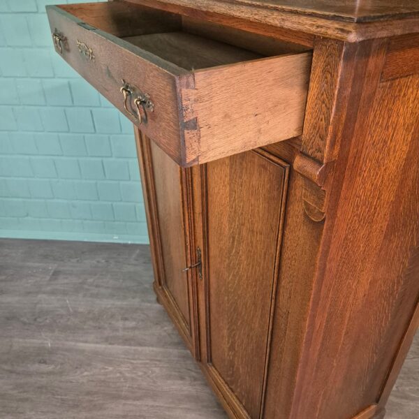 Vertiko mit Aufsatz Jugendstil 1910 Eiche – Bild 11