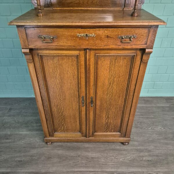 Vertiko mit Aufsatz Jugendstil 1910 Eiche – Bild 6