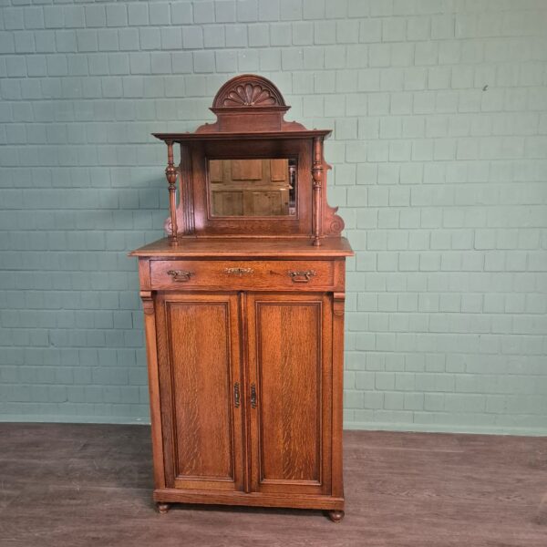 Vertiko mit Aufsatz Jugendstil 1910 Eiche – Bild 2