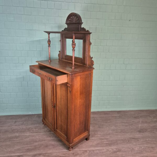 Vertiko mit Aufsatz Jugendstil 1910 Eiche – Bild 10