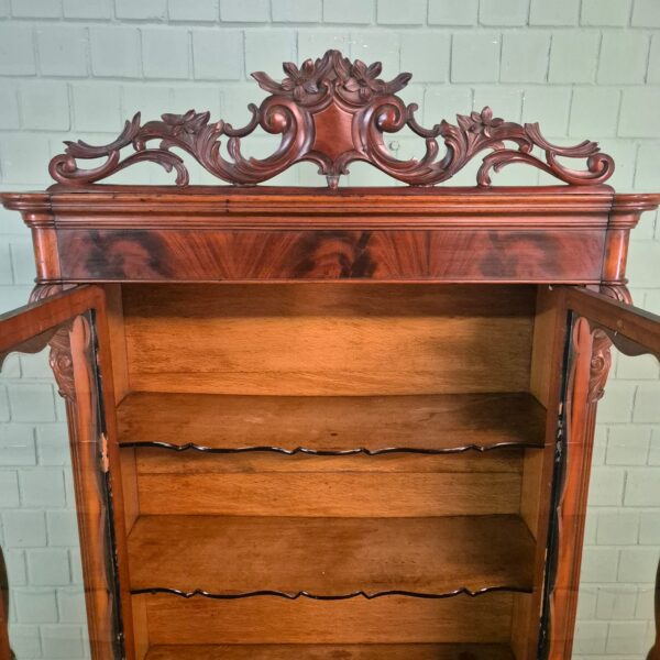 Vitrine Geschirrschrank Louis Philippe 1870 Mahagoni – Bild 10