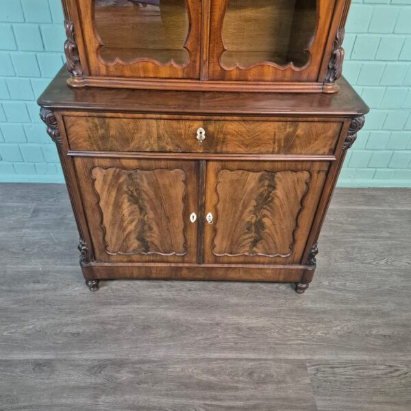 Vitrine Geschirrschrank Louis Philippe 1870 Mahagoni – Bild 5