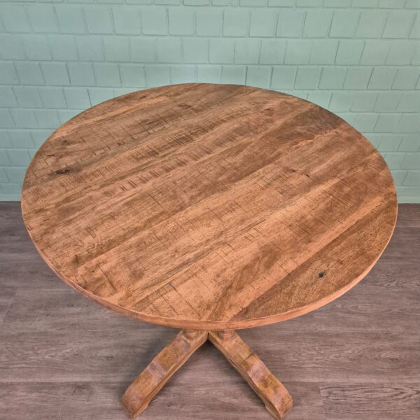 Stehtisch Bartisch Mangoholz Ø 1,00 m – Bild 4