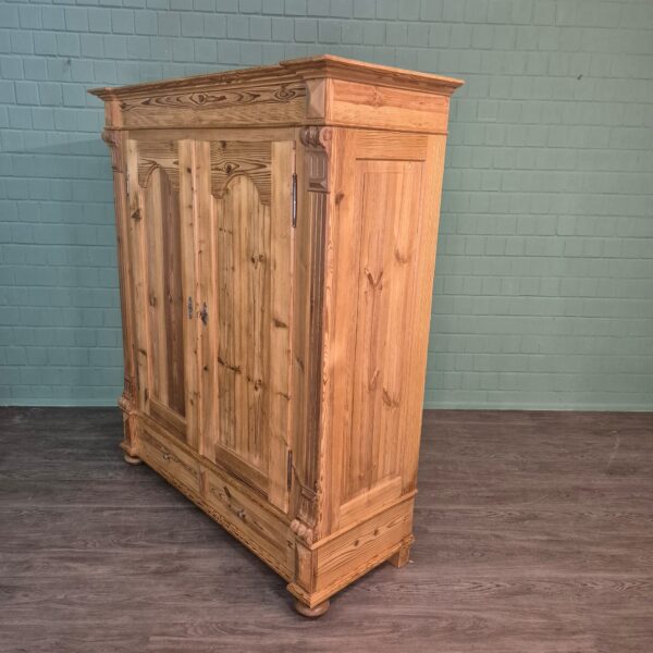 Schrank Kleiderschrank Gründerzeit 1880 Kiefer – Bild 3