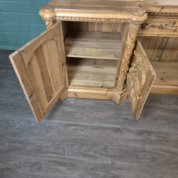 Buffetschrank Jagd-Schrank Jugendstil 1920 Kiefer – Bild 21