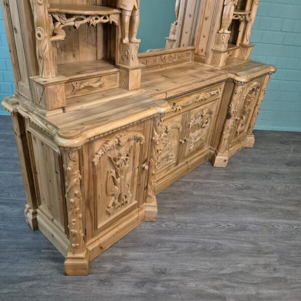 Buffetschrank Jagd-Schrank Jugendstil 1920 Kiefer – Bild 6