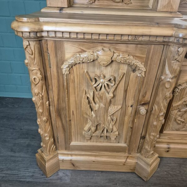 Buffetschrank Jagd-Schrank Jugendstil 1920 Kiefer – Bild 7