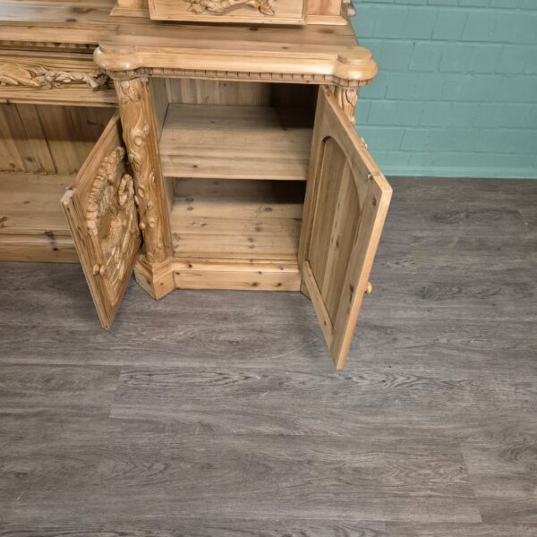 Buffetschrank Jagd-Schrank Jugendstil 1920 Kiefer – Bild 24