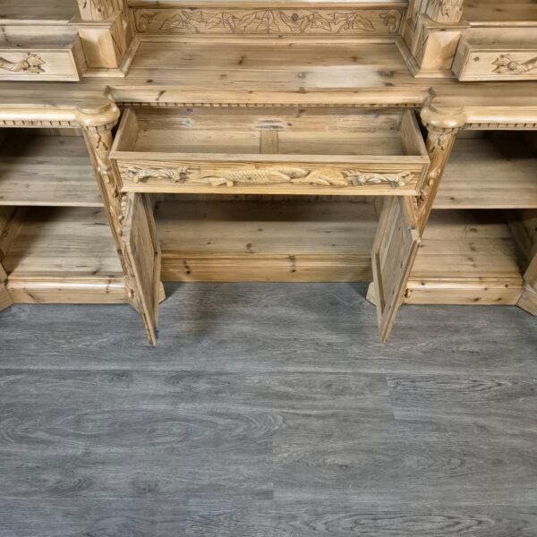 Buffetschrank Jagd-Schrank Jugendstil 1920 Kiefer – Bild 23
