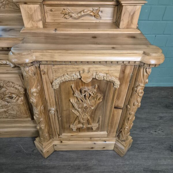 Buffetschrank Jagd-Schrank Jugendstil 1920 Kiefer – Bild 14