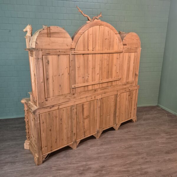 Buffetschrank Jagd-Schrank Jugendstil 1920 Kiefer – Bild 26