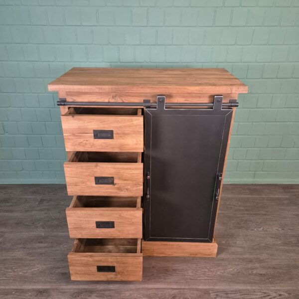 Kommode Beistellschrank Teakholz 1,01 m – Bild 9