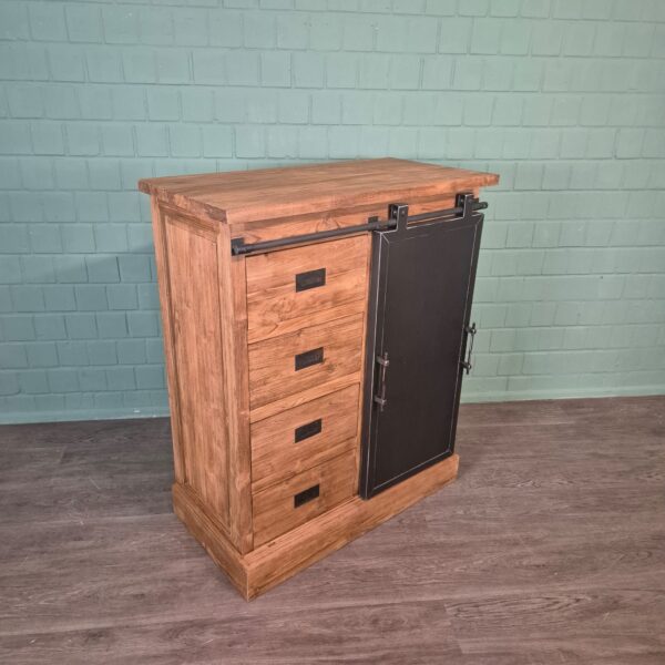 Kommode Beistellschrank Teakholz 1,01 m