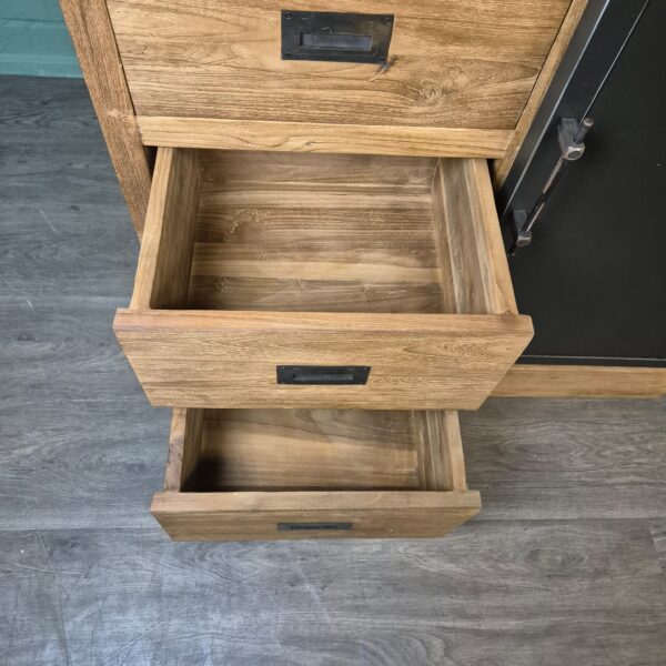 Kommode Beistellschrank Teakholz 1,01 m – Bild 11