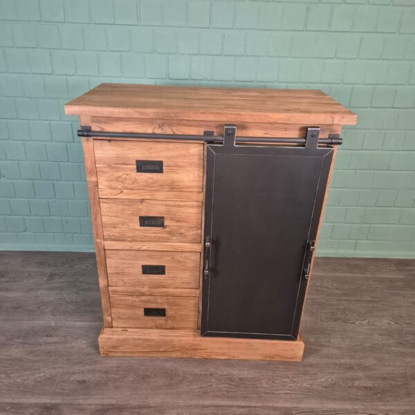 Kommode Beistellschrank Teakholz 1,01 m – Bild 2