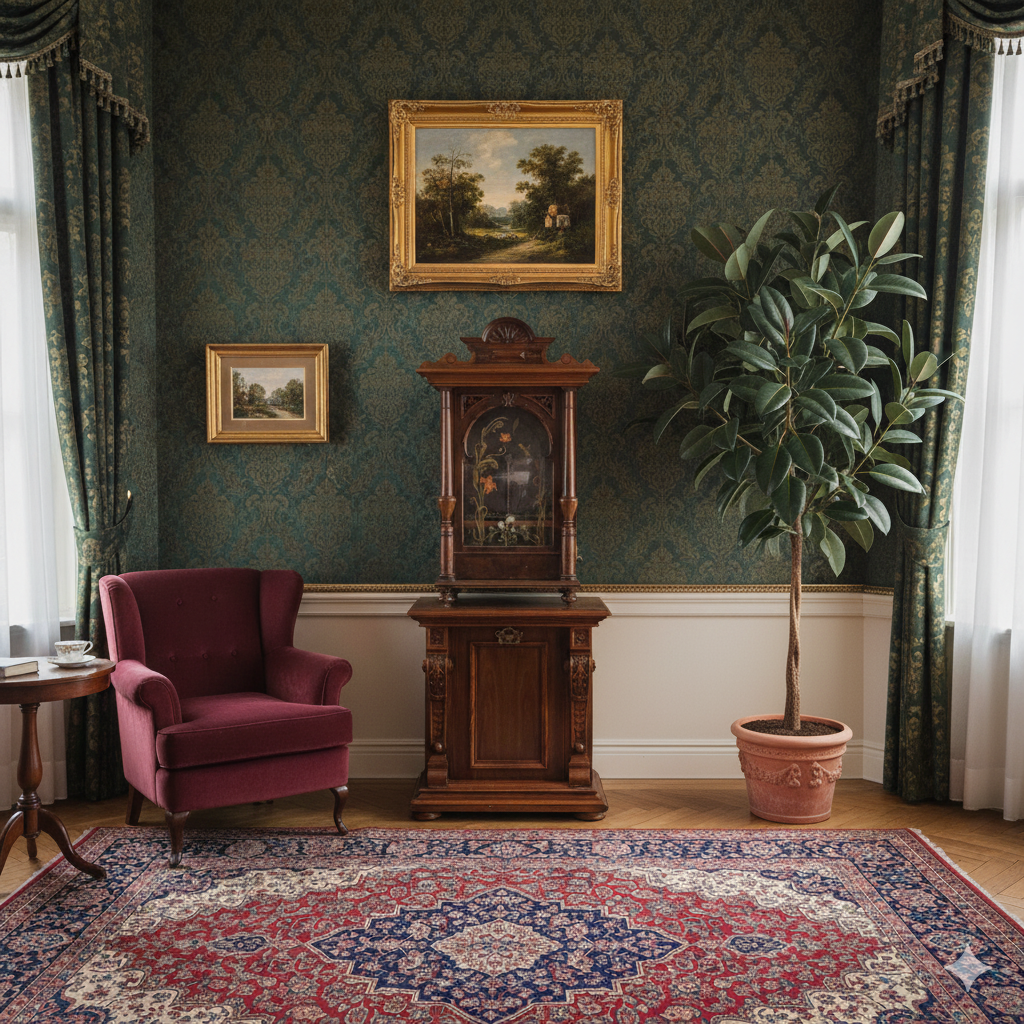 Spieluhr Adler Gründerzeit 1880 Nussbaum – Bild 2