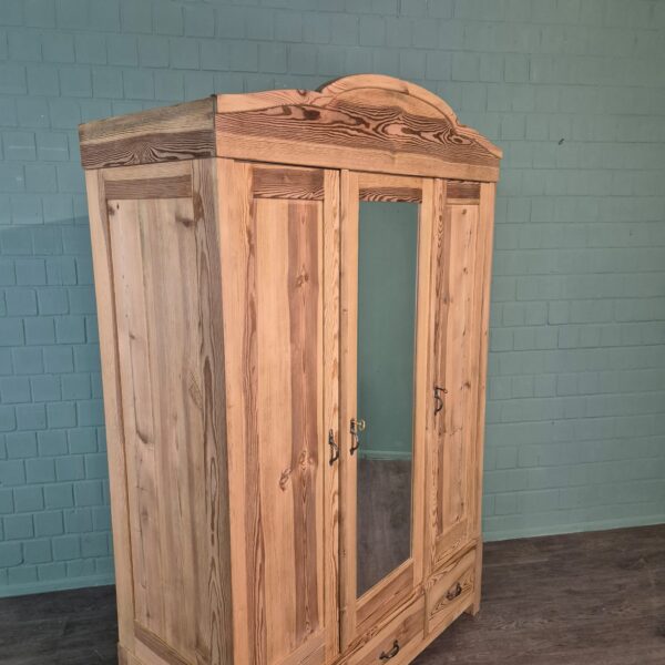 Schrank Kleiderschrank Jugendstil 1910 Kiefer – Bild 4
