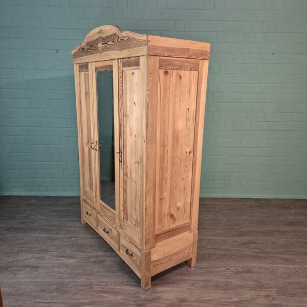 Schrank Kleiderschrank Jugendstil 1910 Kiefer – Bild 3