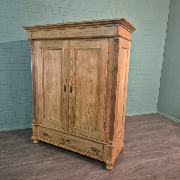 Schrank Kleiderschrank Gründerzeit 1880 Kiefer – Bild 3
