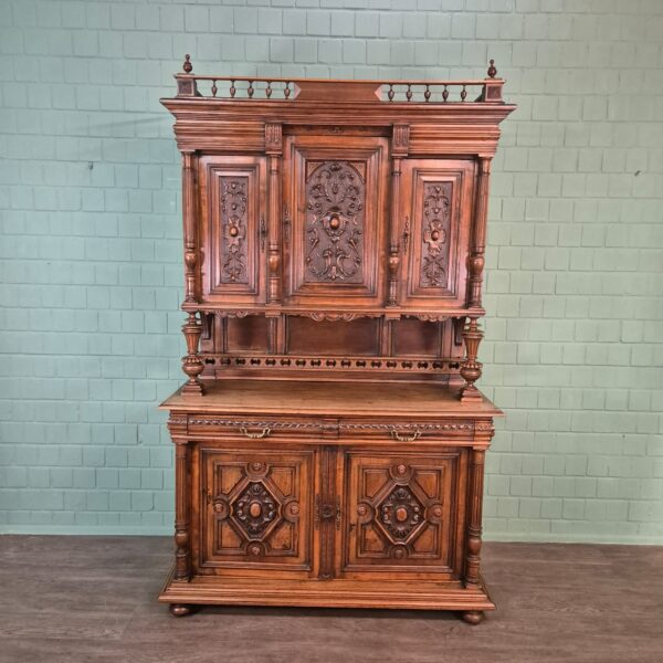 Buffetschrank Schrank Gründerzeit 1880 Nussbaum – Bild 2