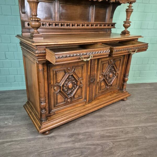 Buffetschrank Schrank Gründerzeit 1880 Nussbaum – Bild 17
