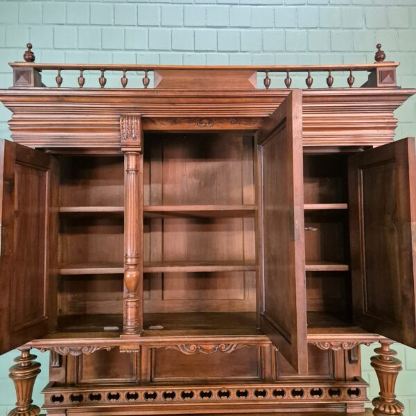 Buffetschrank Schrank Gründerzeit 1880 Nussbaum – Bild 15