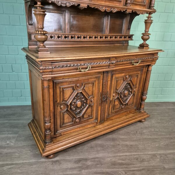 Buffetschrank Schrank Gründerzeit 1880 Nussbaum – Bild 8