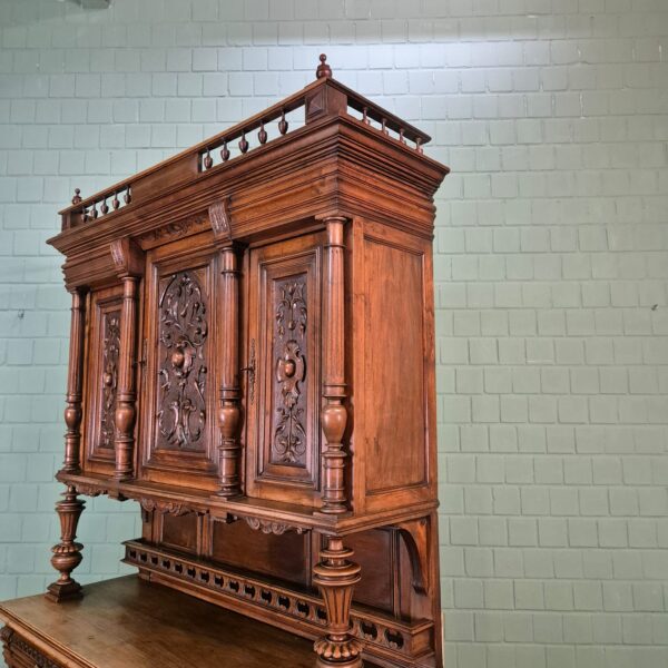 Buffetschrank Schrank Gründerzeit 1880 Nussbaum – Bild 4