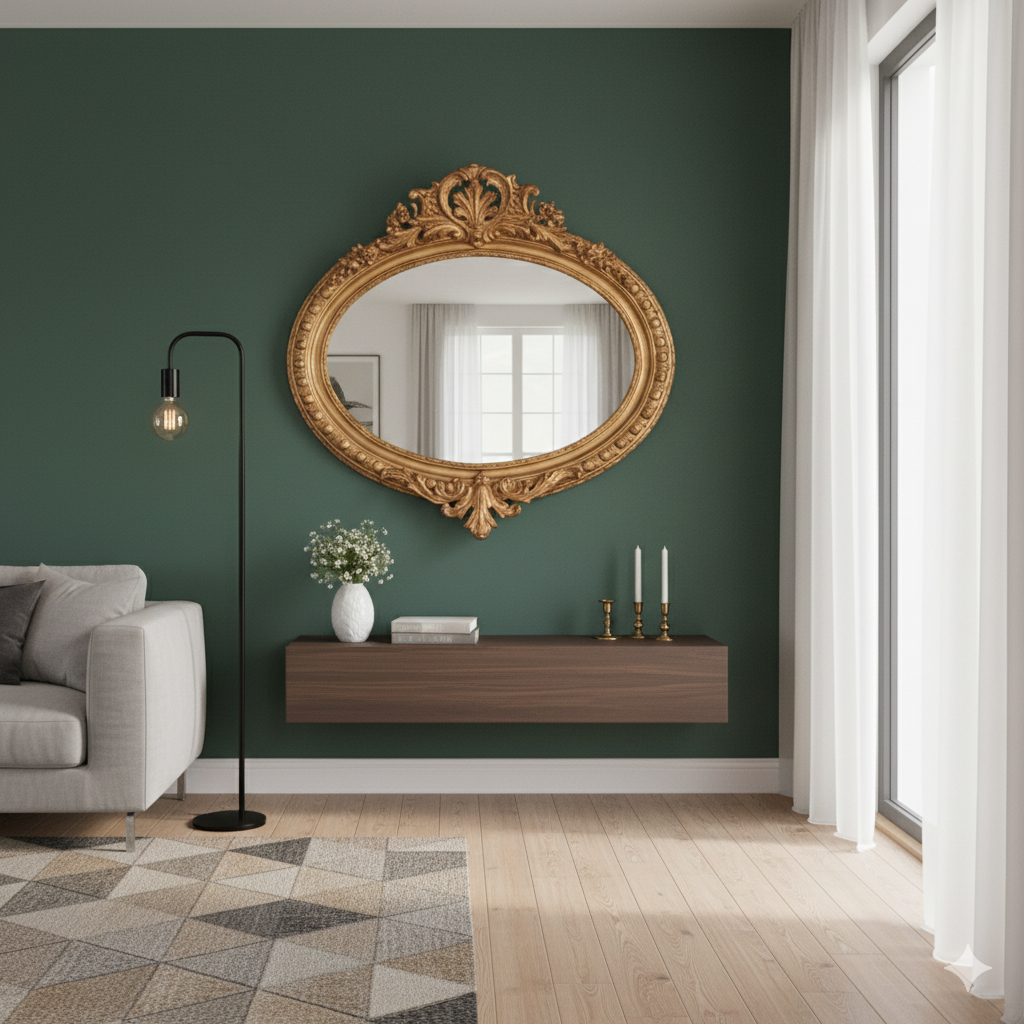 Wandspiegel Barockspiegel Gold 1,25 m x 1,16 m – Bild 2