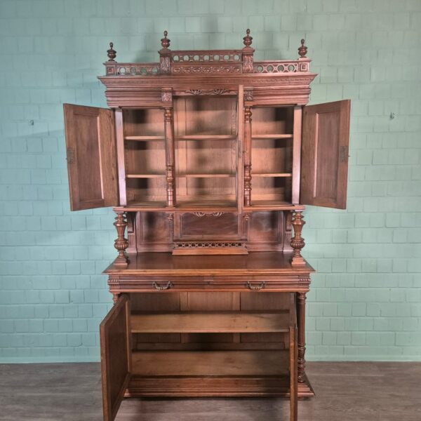 Buffetschrank Schrank Gründerzeit 1880 Nussbaum – Bild 23