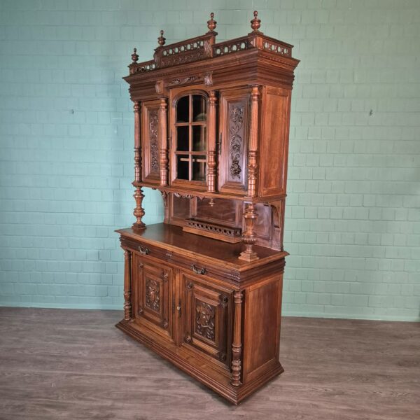 Buffetschrank Schrank Gründerzeit 1880 Nussbaum – Bild 4