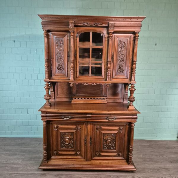 Buffetschrank Schrank Gründerzeit 1880 Nussbaum – Bild 3
