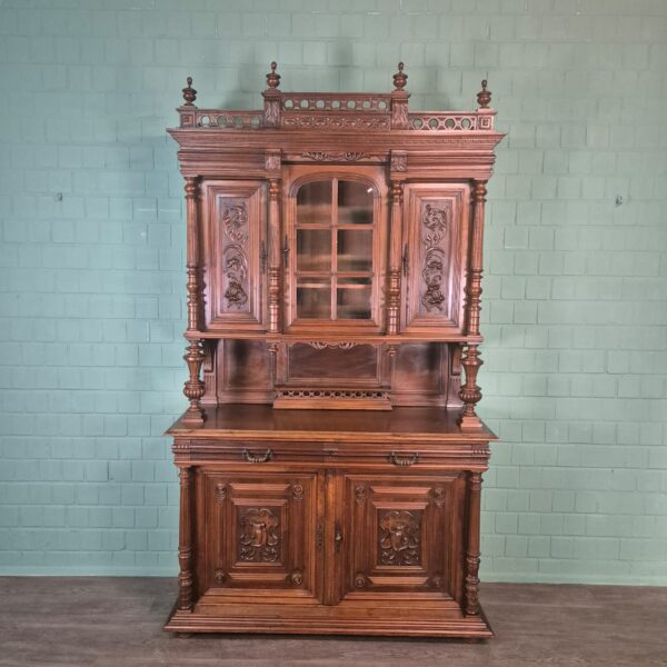 Buffetschrank Schrank Gründerzeit 1880 Nussbaum – Bild 2
