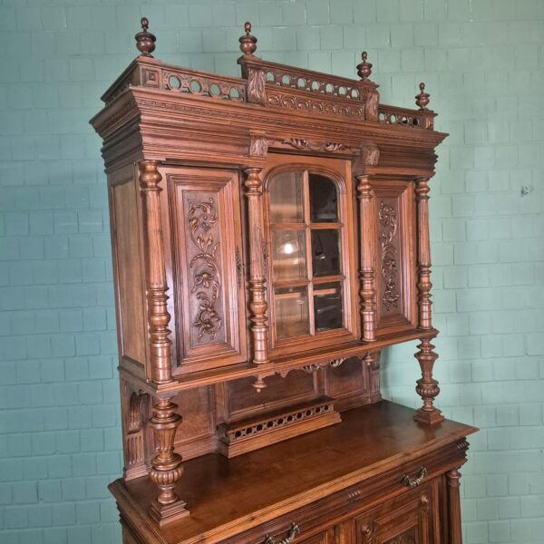 Buffetschrank Schrank Gründerzeit 1880 Nussbaum – Bild 5