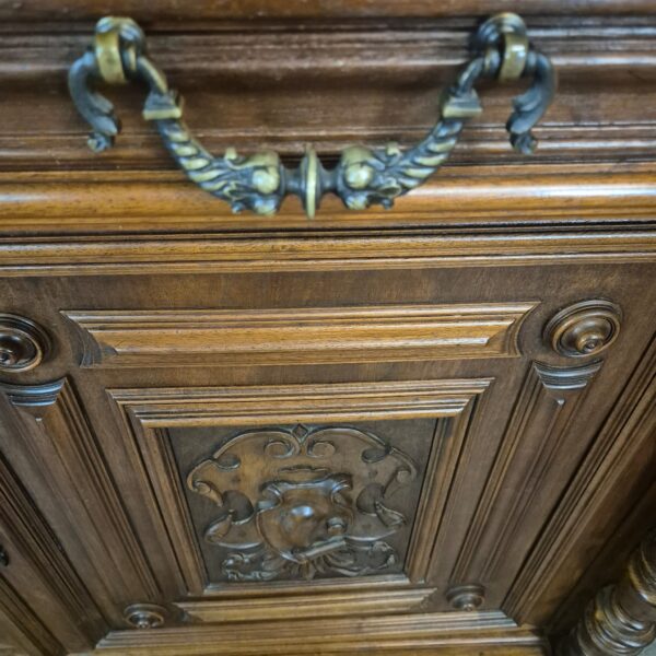 Buffetschrank Schrank Gründerzeit 1880 Nussbaum – Bild 15