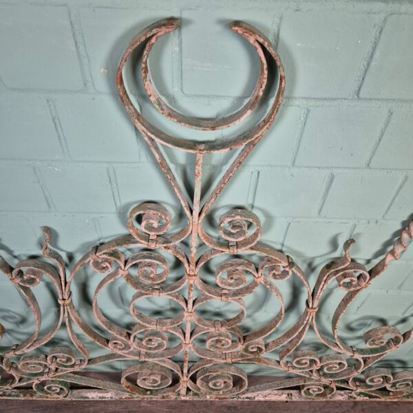 Ziergitter Jugendstil 1900 Schmiedeeisen 1,70 m x 1,16 m – Bild 6