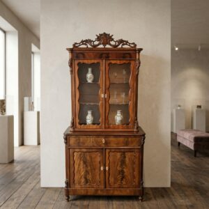 Vitrine Geschirrschrank Louis Philippe 1870 Mahagoni