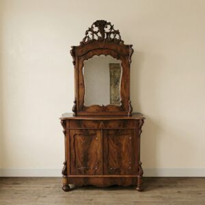 Aufsatzschrank Bonheur Biedermeier 1850 Mahagoni