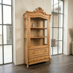 Vitrine Geschirrschrank Louis Philippe 1860 Kiefer