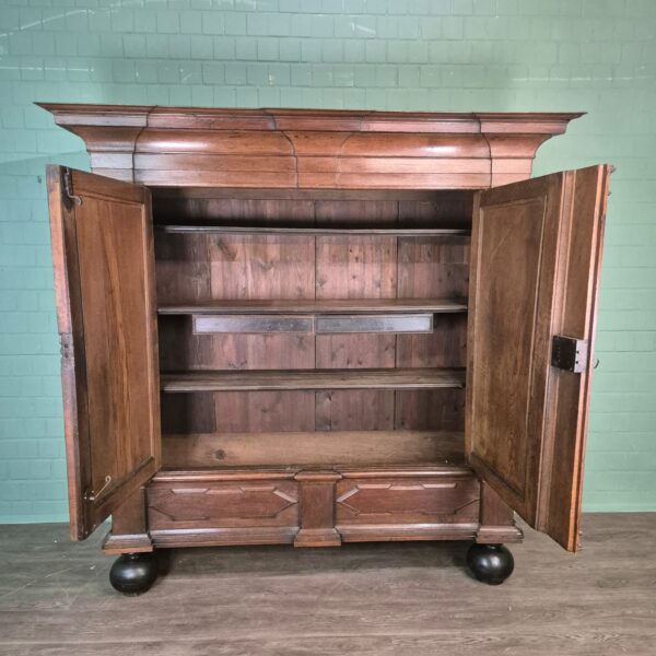 Schrank Kleiderschrank Barock 1750 Eiche – Bild 11