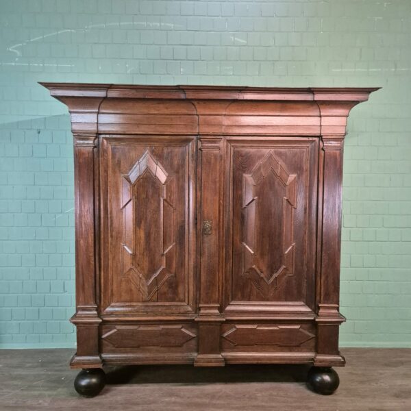 Schrank Kleiderschrank Barock 1750 Eiche – Bild 2