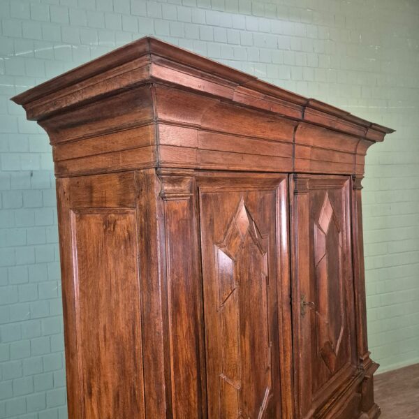 Schrank Kleiderschrank Barock 1750 Eiche – Bild 4