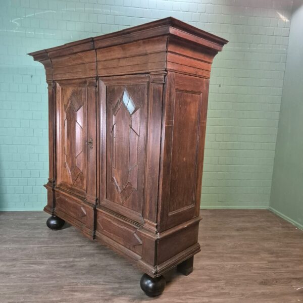 Schrank Kleiderschrank Barock 1750 Eiche – Bild 3