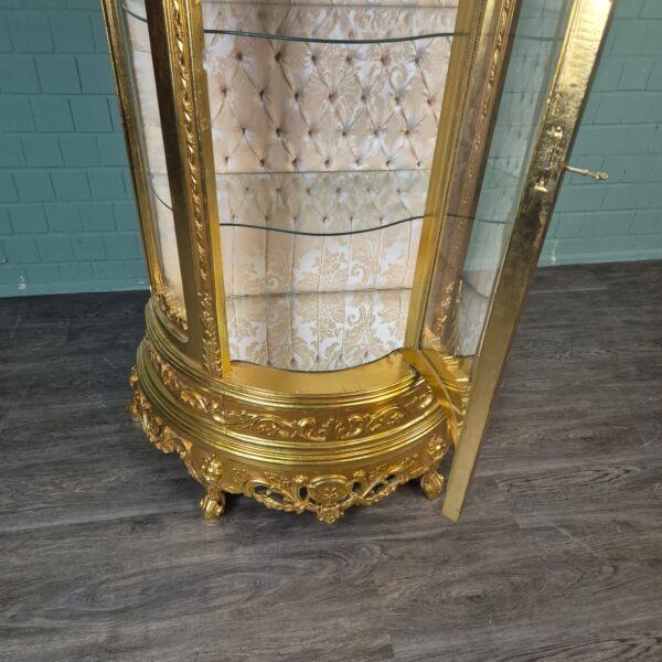 Vitrine Barockstil Massiv Holz Gold 1,02 m – Bild 11