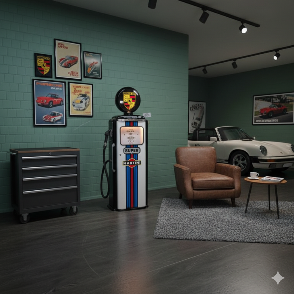 Zapfsäule Tanksäule Tokheim Porsche-Martini Racing – Bild 2