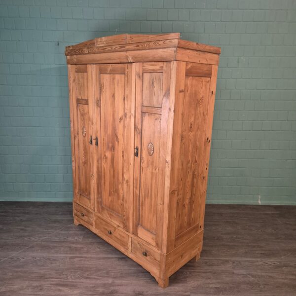 Schrank Kleiderschrank Jugendstil 1900 Kiefer – Bild 3