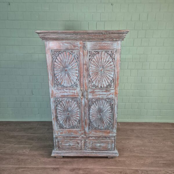 Schrank Massivholz Shabby-Chic 0,95 m – Bild 2